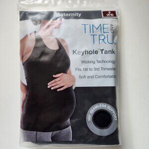 Time And Tru Maternity Black Tank Top Size S Seamless Support Soft & Comfortable